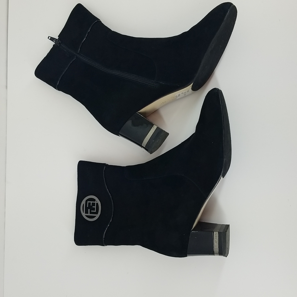 FLENZIEC LESONI Made in Italy Black Suede Boots Size 39